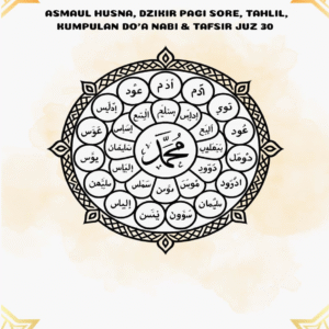 ASMAUL HUSNA, DZIKIR PAGI SORE, TAHLIL, DO’A TAHLIL, KUMPULAN DO’A NABI & TAFSIR JUZ 30
